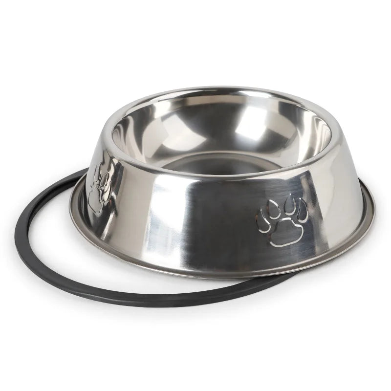 Paw Stainless Steel Pet Dog Bowl – Anti-Ant & Skidproof Design