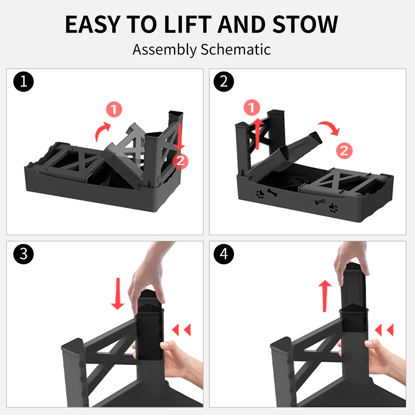 Barksby 3-in-1 Adjustable Dog Feeder
