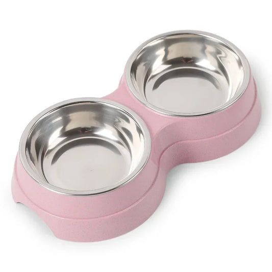 Double Pet Bowls – Food & Water Set
