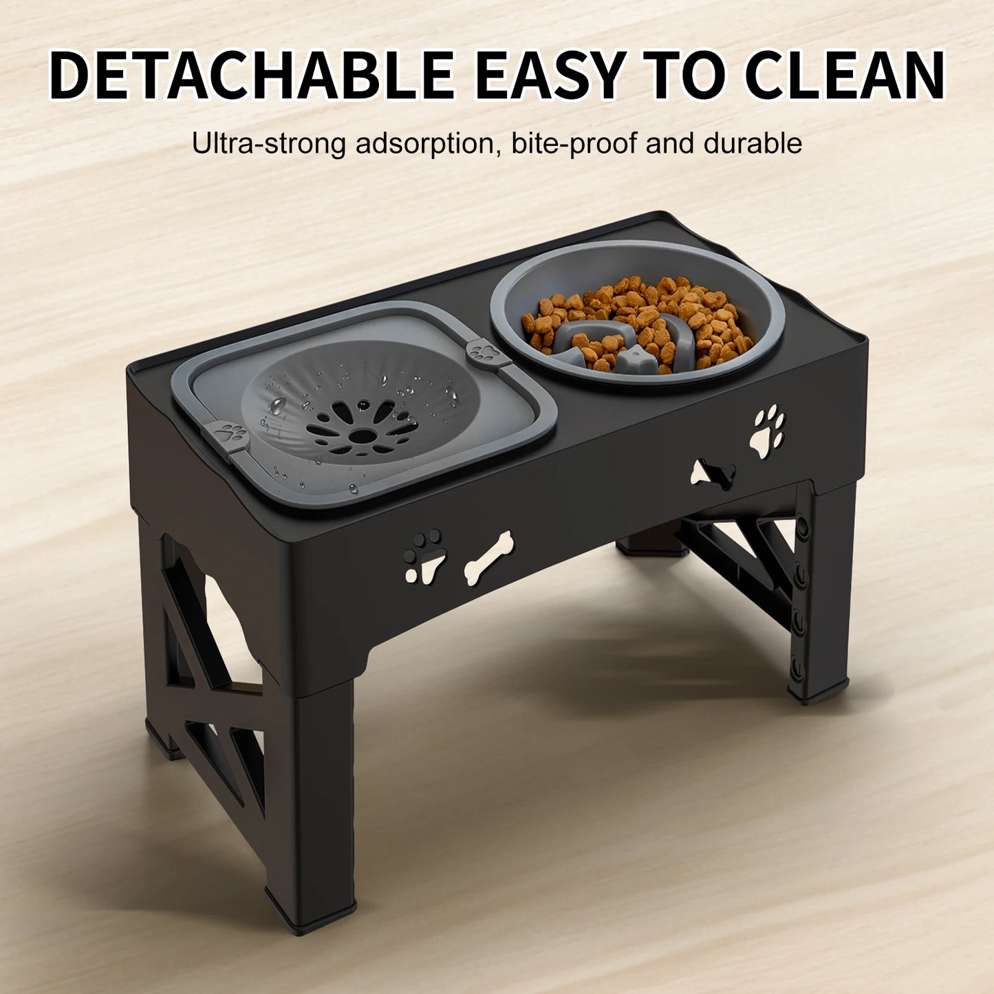 Barksby 3-in-1 Adjustable Dog Feeder