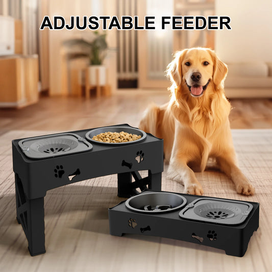 Barksby 3-in-1 Adjustable Dog Feeder