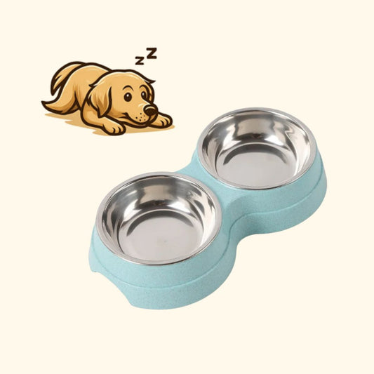 Double Pet Bowls – Food & Water Set